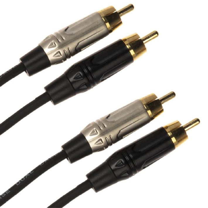 Cavo Adattatore Audio - Quik Lok Just 4RCA 2 - 2 x RCA Maschio/ 2 x RCA Maschio - 2 m - Nero