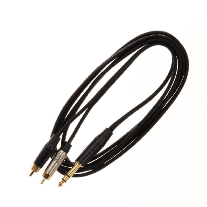 Cavo Adattatore Audio - Quik Lok Just JS2RCA 2 - Jack Stereo / 2 x RCA Maschio - 2 m - Nero