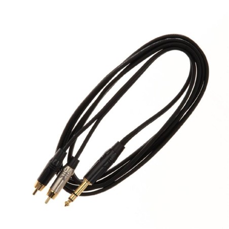 Cavo Adattatore Audio - Quik Lok Just JS2RCA 3 - Jack Stereo / 2 x RCA Maschio - 3 m - Nero