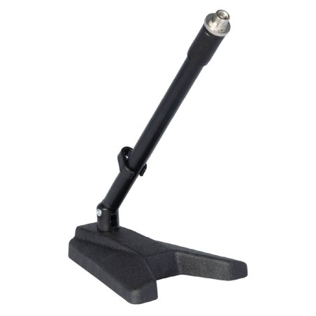 Asta Corta da Tavolo per Microfono - Quik Lok A/114 BK - con Base in Ghisa - Nero