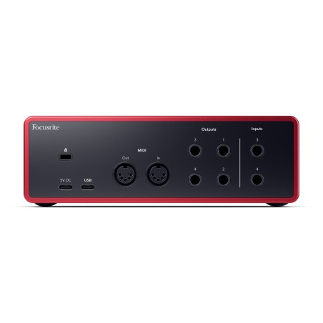 Scheda Audio - Focusrite Scarlett 4i4 4th Gen - 4 Ingressi - MIDI In/Out - USB-C - Streaming...
