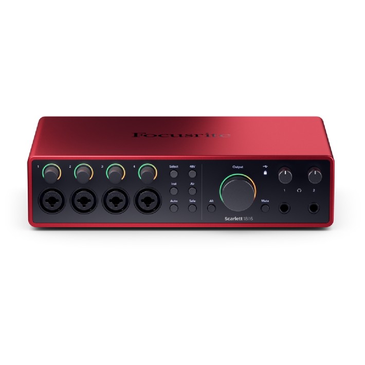 Scheda Audio - Focusrite Scarlett 18i16 4th Gen - 20 Ingressi/18 Uscite - ADAT e S/PDIF - MIDI - USB-C
