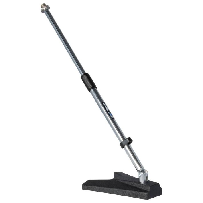 Asta Corta da Tavolo per Microfono - Quik Lok A/114 CH - con Base in Ghisa - Cromata