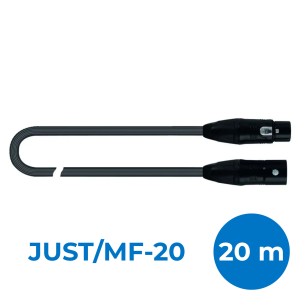 Cavo XLR - Quik lok Just MF 20 - XLR Maschio/ XLR Femmina - 20 m - Nero