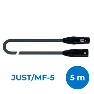Cavo XLR - Quik lok Just MF 5 - XLR Maschio/ XLR Femmina - 5 m - Nero