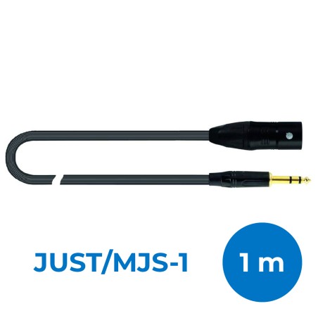 Cavo Microfonico - Quik Lok Just MJS 1 - XLR Maschio/ Jack Stereo - 1 m - Nero