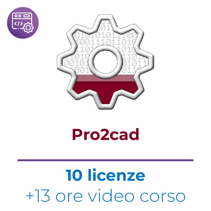 10 Licenze Pro2cad -  Include 13 ore video corso