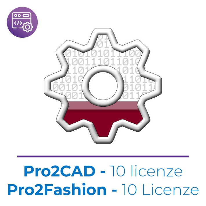 10 Licenze Pro2cad + 10 Licenze Pro2fashion -  Include 13 + 6 ore video corso