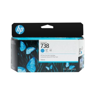 HP Cartuccia di inchiostro ciano DesignJet 738 da 130 ml