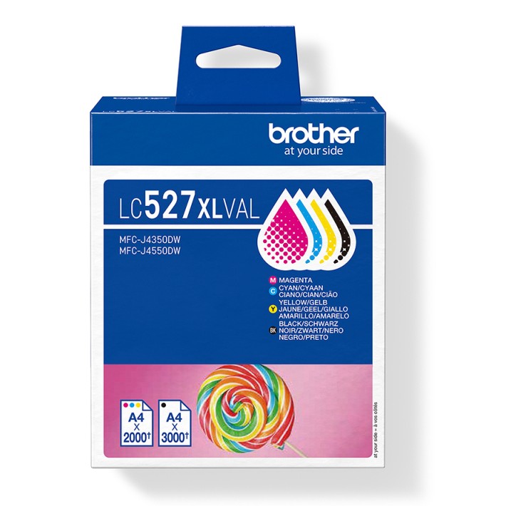 Brother LC527XLVAL cartuccia d'inchiostro 4 pz Originale Resa elevata (XL) Nero, Ciano,...