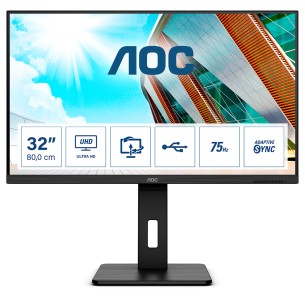 AOC U32P2CA Monitor PC 80 cm (31.5") 3840 x 2160 Pixel 4K...