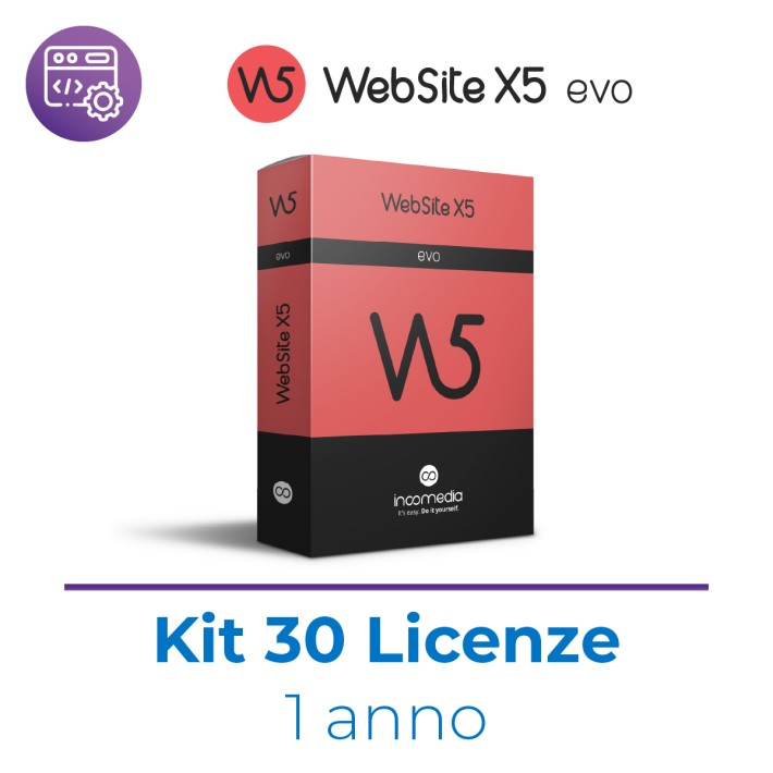 WebSite X5 Evo – Applicativo Software per creare siti/blog e negozi e-commerce - Kit 30...