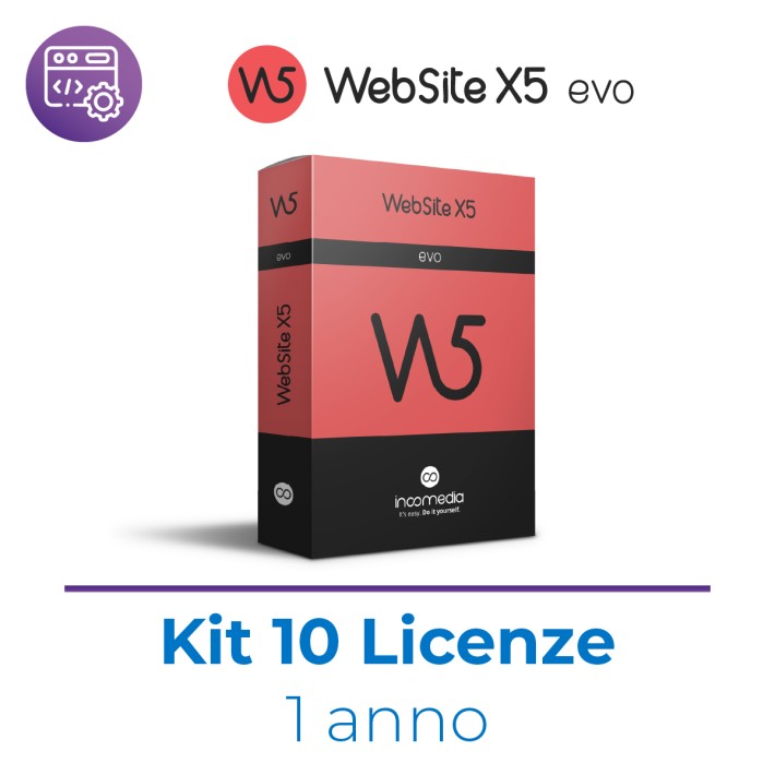 WebSite X5 Evo – Applicativo Software per creare siti/blog e negozi e-commerce - Kit 10...
