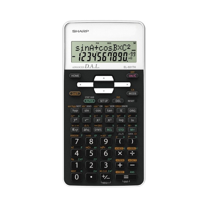 Sharp EL-531TH calcolatrice Tasca Calcolatrice scientifica Nero, Bianco