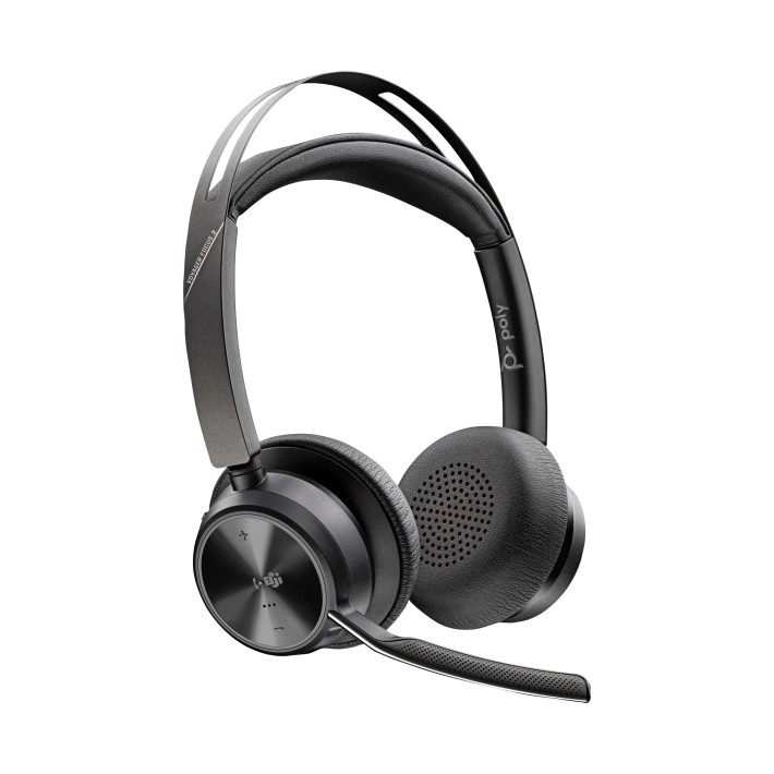 Poly Voyager Focus 2 Microsoft Teams Certified USB-C-C Headset +USB-C/A Adapter +Charging Stand