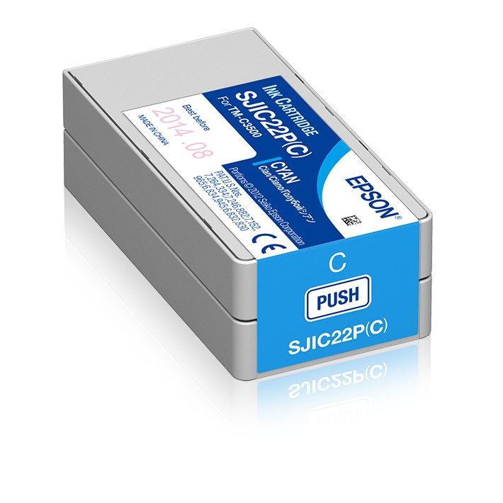 Epson SJIC22P(C): Ink cartridge for ColorWorks C3500 (Cyan)