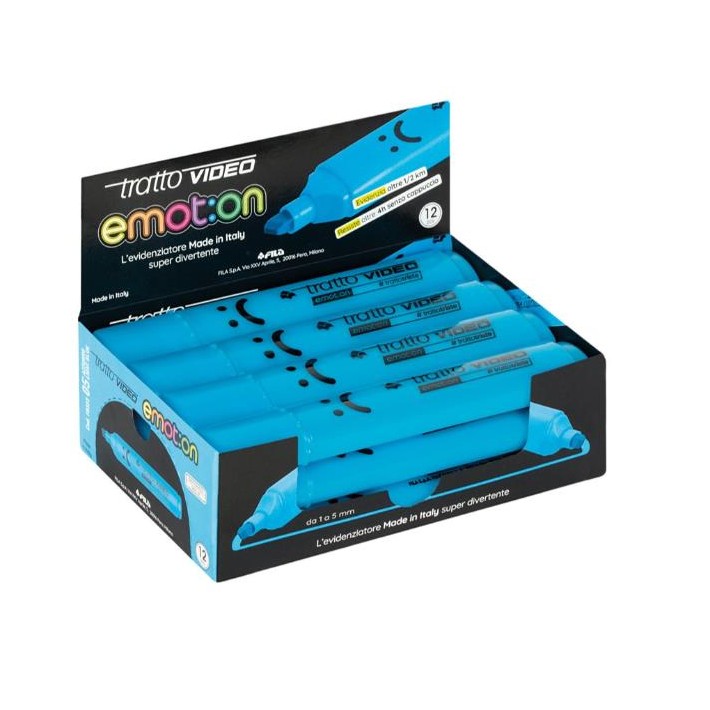 Tratto F832305 evidenziatore 12 pz Aqua