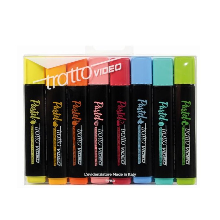 Tratto F838000 evidenziatore 8 pz Colori assortiti