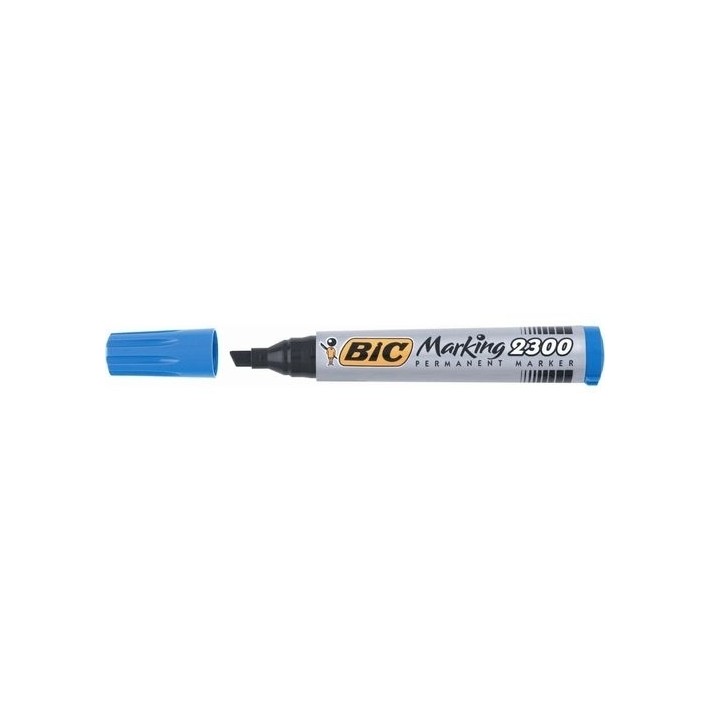 BIC Marking 2300 marcatore permanente Punta smussata Blu 12 pz