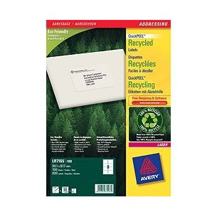 Avery QuickPEEL etichetta autoadesiva Bianco 800 pz