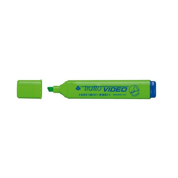 Tratto Video evidenziatore 12 pz Punta smussata Verde