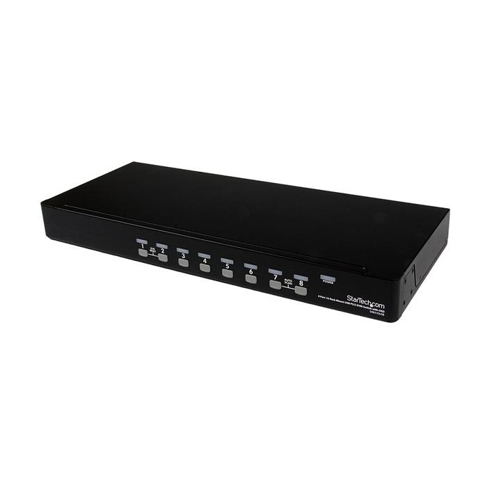 StarTech.com Switch KVM USB PS/2 a 8 porte montabile a rack 1U, con OSD