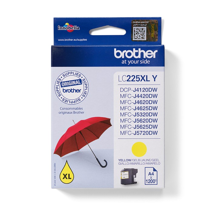 Brother LC225XLY cartuccia d'inchiostro 1 pz...