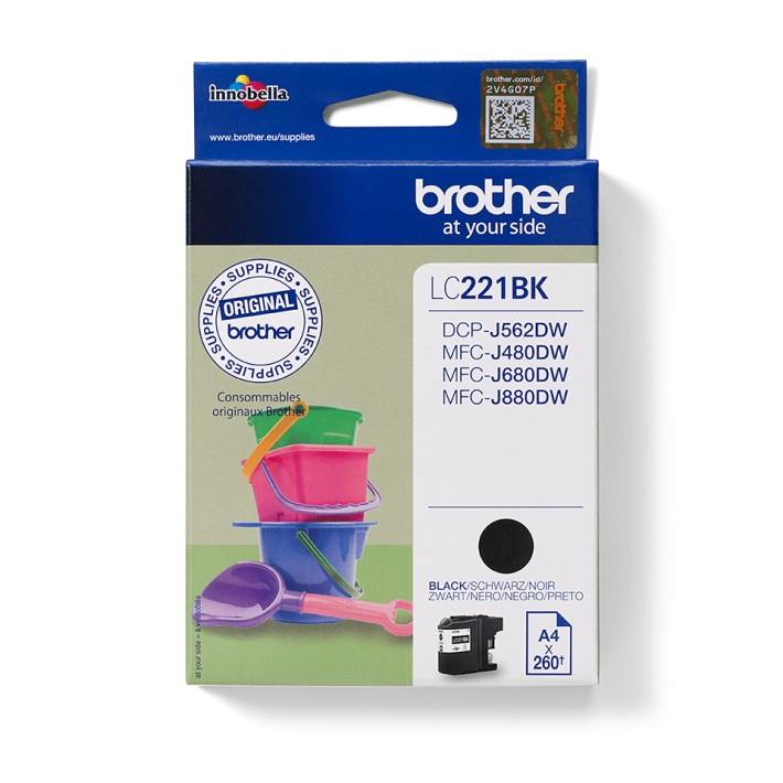 Brother LC221BK cartuccia d'inchiostro 1 pz...