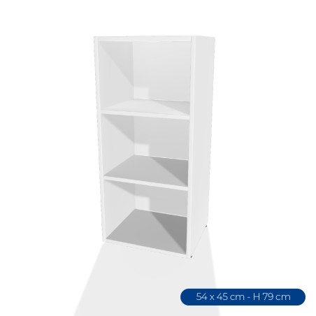 Armadiatura Chiusa Edera Base Rettangolare a 3 Comparti - Dimensioni 53,7 x 45 x 116,5 cm -...