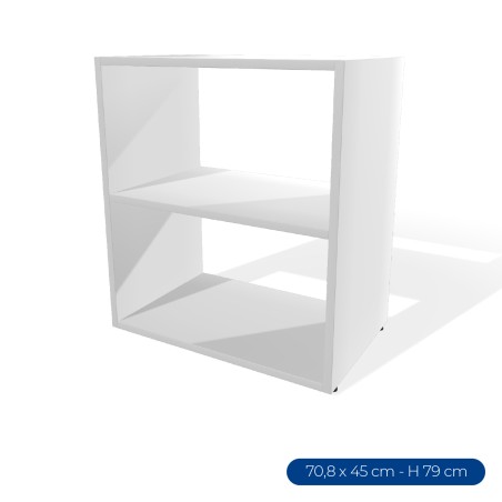 Armadiatura Aperta Edera Base Rettangolare a 2 Comparti - Dimensioni 70,8 x 45 x 79 cm -...