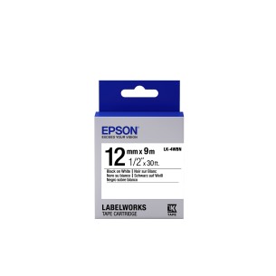 Epson Nastro fondo Standard Bianco per testo Nero 12/9...