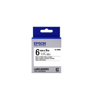 Epson Nastro fondo Standard Bianco per testo Nero 6/9...