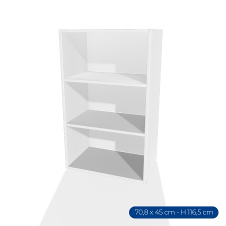 Armadiatura Chiusa Edera Base Rettangolare a 3 Comparti - Dimensioni 70,8 x 45 x 116,5 cm -...