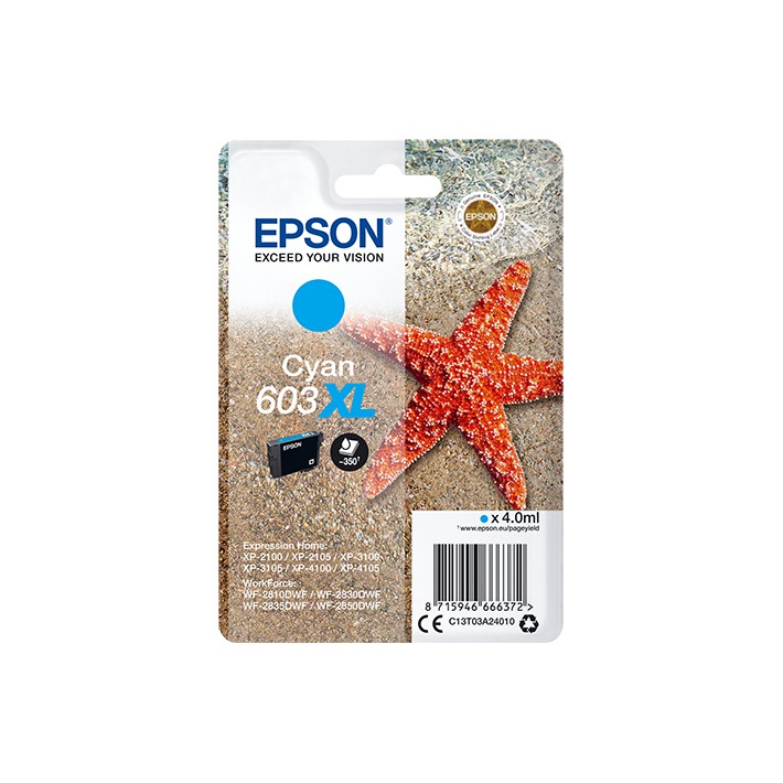 Epson Singlepack Cyan 603XL Ink