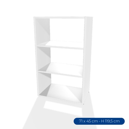 Armadiatura Chiusa Edera Base Rettangolare a 3 Comparti - Dimensioni 70,8 x 45 x 119,5 cm -...