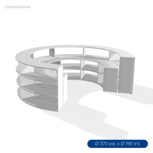 COMPOSIZIONI EDERA Armadio ad Arco - Ingombro Diametro...