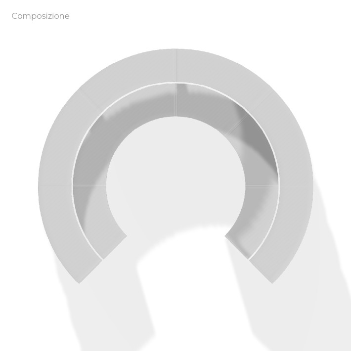 COMPOSIZIONI EDERA Armadio ad Arco - Ingombro...