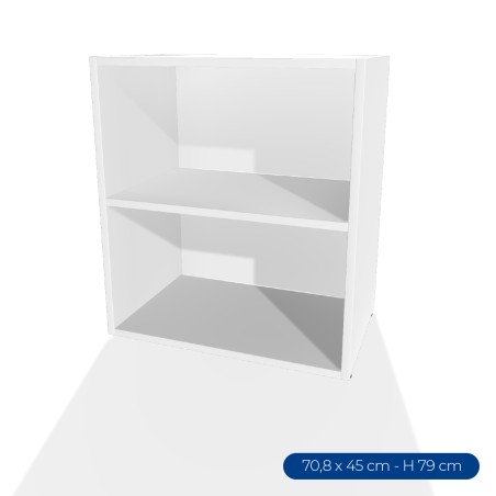 Armadiatura Chiusa Edera Base Rettangolare a 2 Comparti - Dimensioni 70,8 x 45 x 79 cm -...