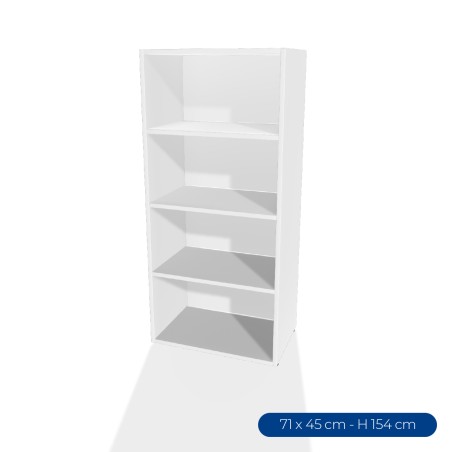 Armadiatura Chiusa Edera Base Rettangolare a 4 Comparti - Dimensioni 70,8 x 45 x 154 cm -...