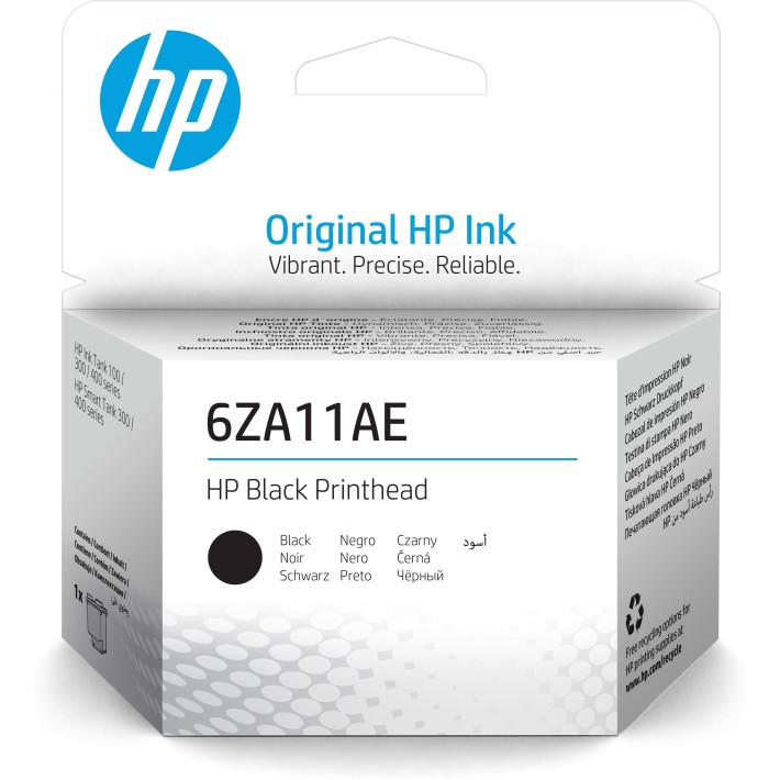 HP Testina di stampa originale 6ZA11AE, nero
