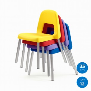 Set 12 Sedie Modello Piuma - Altezza seduta 35 cm -...