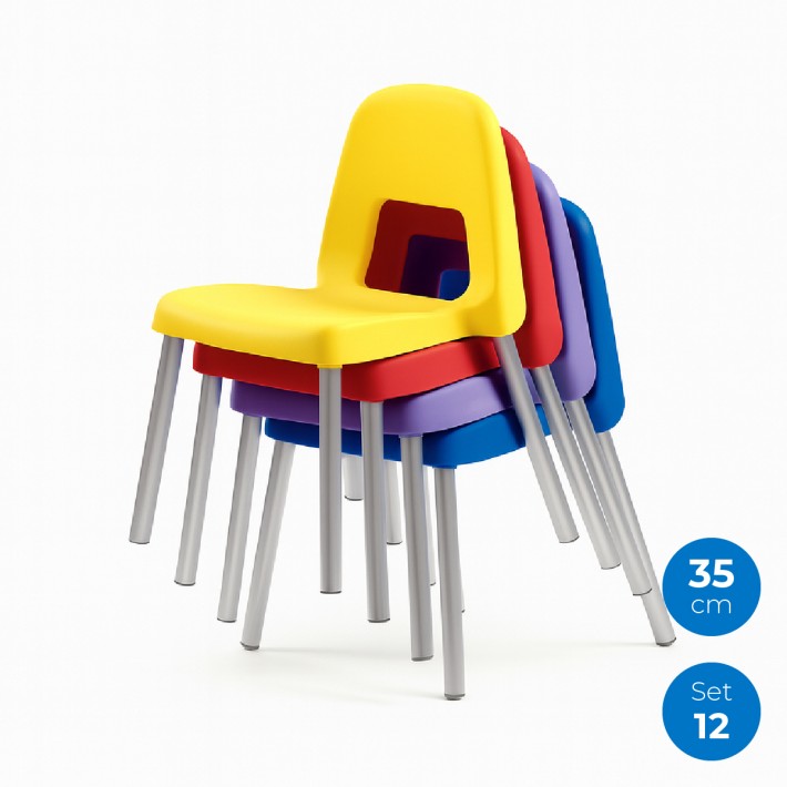 Set 12 Sedie Modello Piuma - Altezza seduta 35...