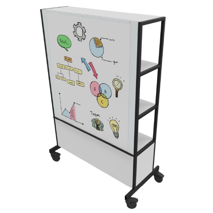 Libreria Worklab su Ruote - Modello con 2...