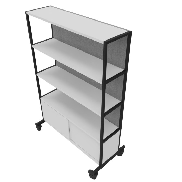 Libreria Worklab su Ruote - Modello con 2...