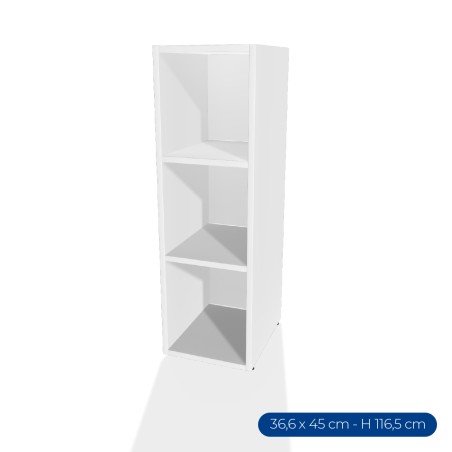 Armadiatura Chiusa Edera Base Rettangolare a 3 Comparti - Dimensioni 36,6 x 45 x 116,5 cm -...