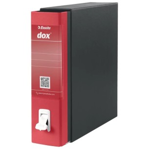Esselte Dox 1 raccoglitore ad anelli A4 Nero, Rosso