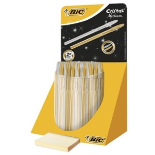 BIC Cristal Medium Nero, Blu Penna a sfera retrattile a...