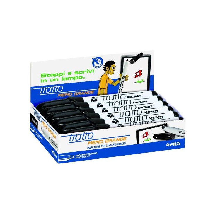 Tratto 852003 evidenziatore 12 pz Nero