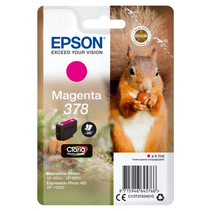 Epson Squirrel Singlepack Magenta 378 Claria...