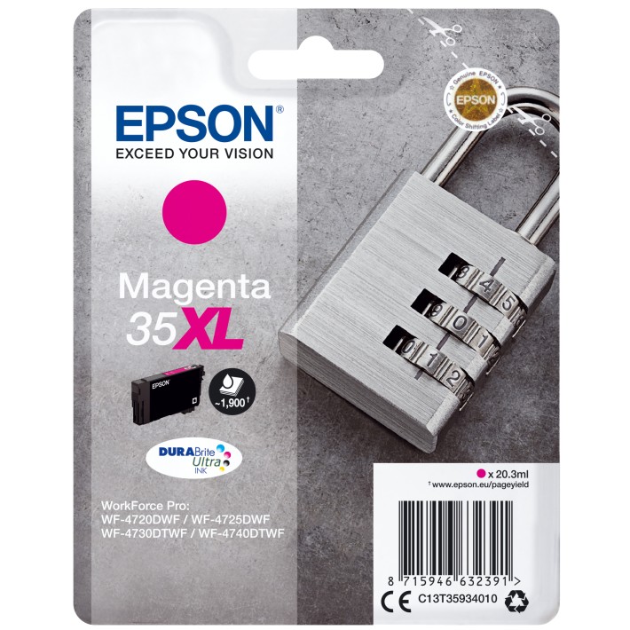 Epson Padlock Singlepack Magenta 35XL DURABrite...